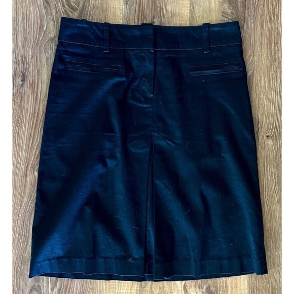 Zara Basic Women’s Black‎ Pencil Skirt Front Slit Faux Pockets Size Medium EUC - Picture 1 of 8